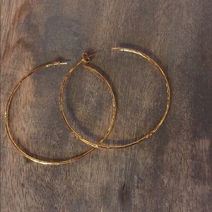 Halogen 14k gold plated Large Hoops